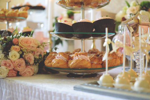 afternoon tea and flowers