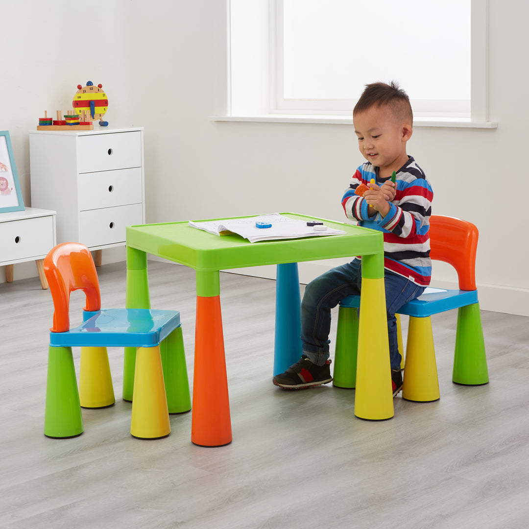 plastic table chair set price