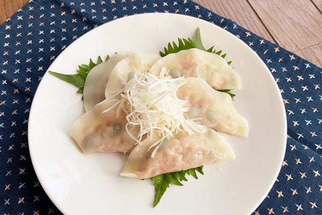 TOFU MEAT（トーフミート）と枝豆の水餃子