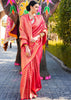 Hot Pink Handloom Weave Kanjivaram Silk Saree