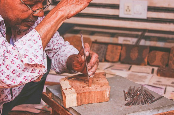 CraftsModa hand block printing process 