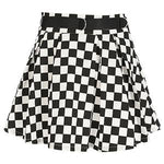 mara pleated checkered
