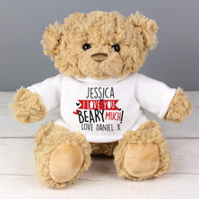 Load image into Gallery viewer, Personalised Love You Beary Much Teddy Bear
