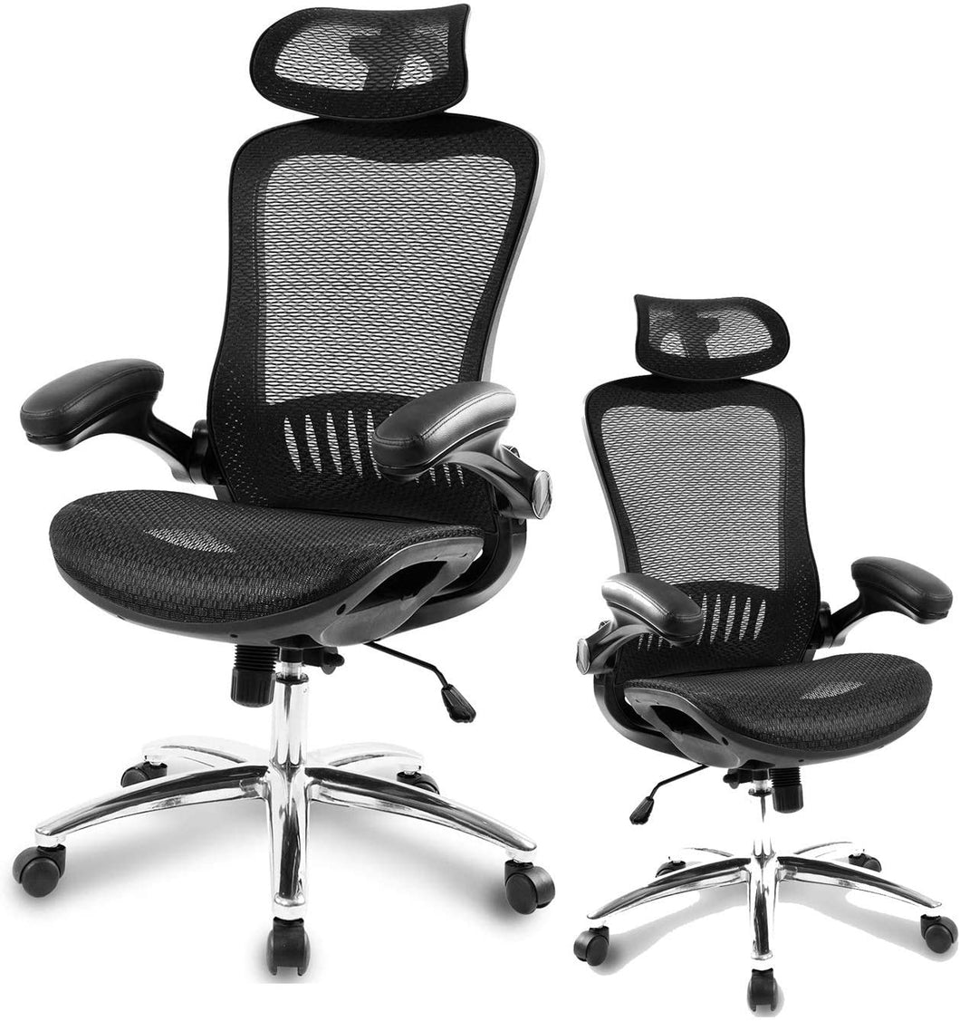 merax black ergonomic adjustable mesh home office chair