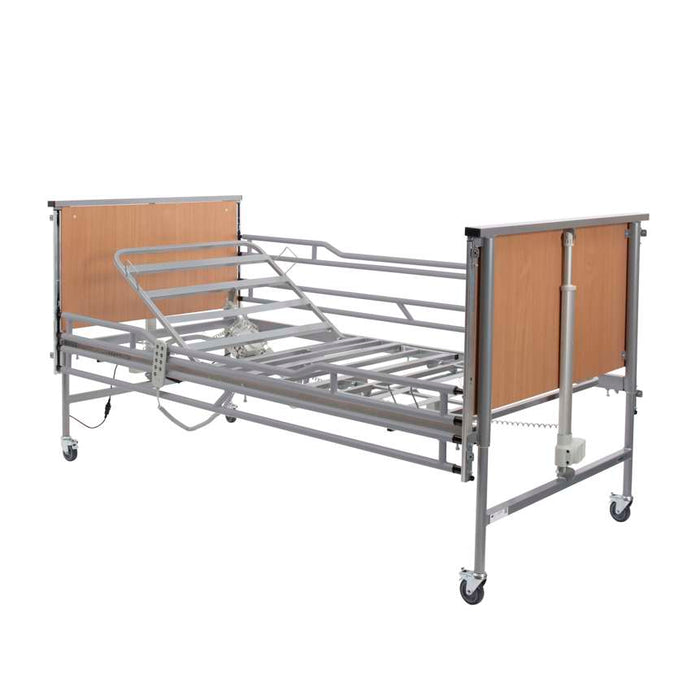 Casa Elite Home Care Beds in Beech with Dipped Metal Side Rail Kit - Silver from Drive Devillbiss - Mobility 2 You.
