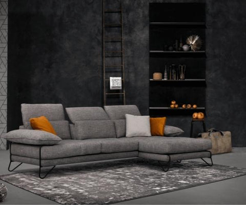 Canapé d'angle gris design - Mona