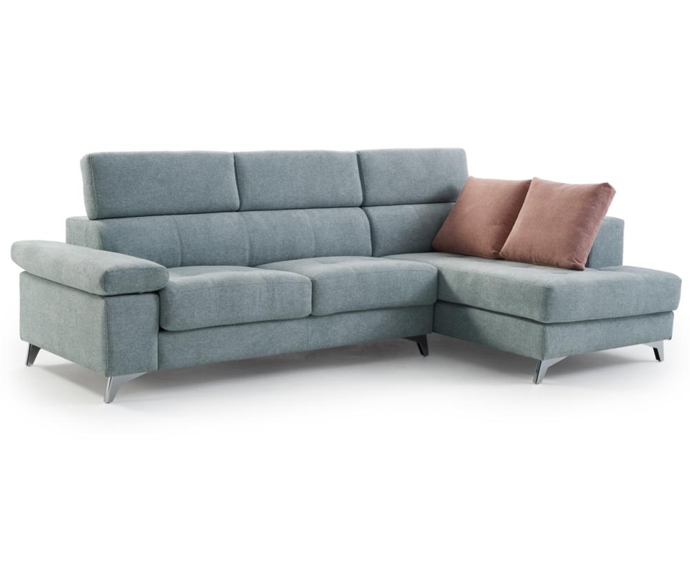 Canapé d'angle bleu avec assises coulissantes - Souffle d'intérieur
