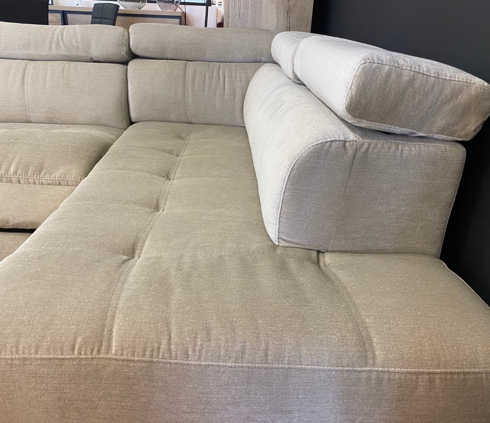 Canapé d'angle beige 2 relax électrique - Souffle d'intérieur