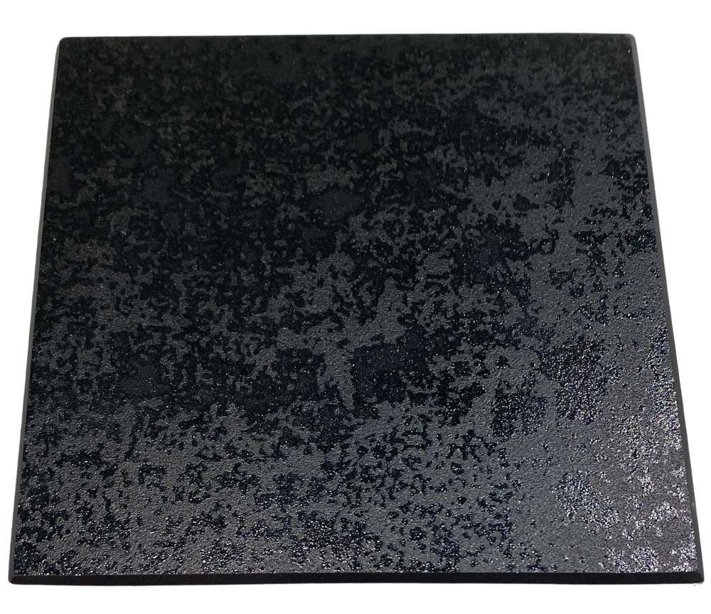 Table extensible en céramique gris foncé pieds noir métal - Akante - Souffle d'intérieur