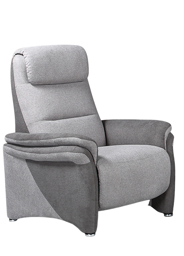 fauteuil relax moderne design tissu gris électrique 1 moteur - Souffle d'intérieur