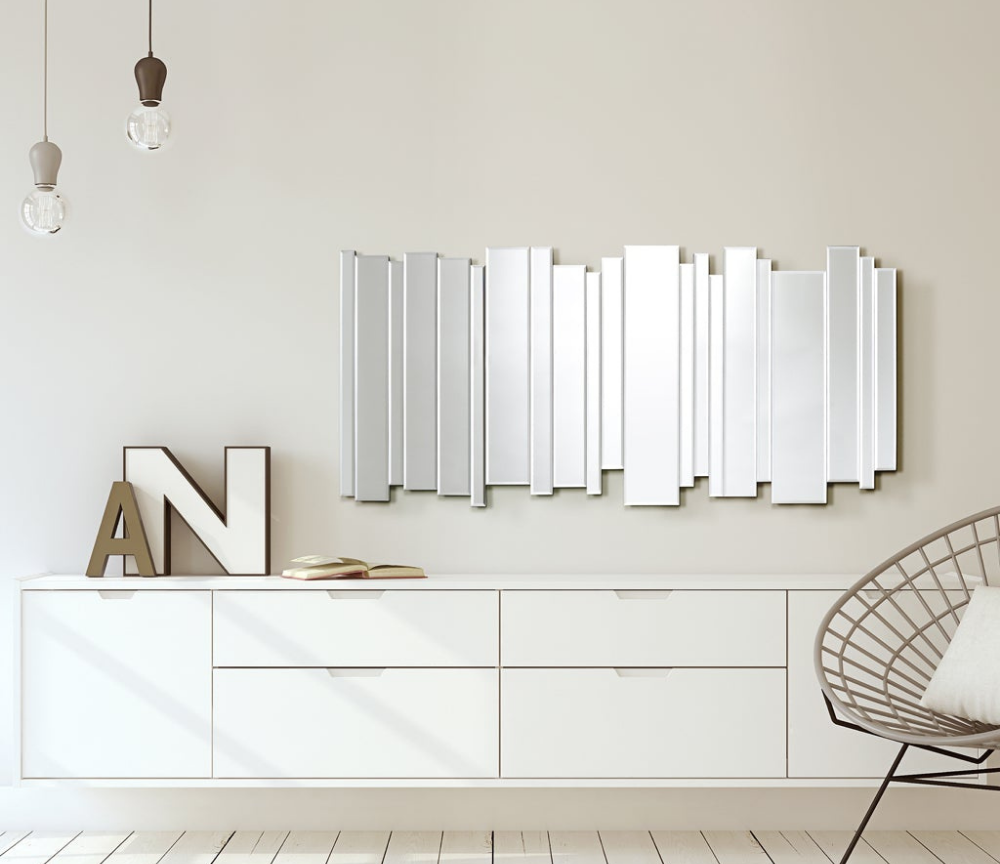 miroir rectangulaire design mural asymétrique luxe - Souffle d'intérieur - Decknudt