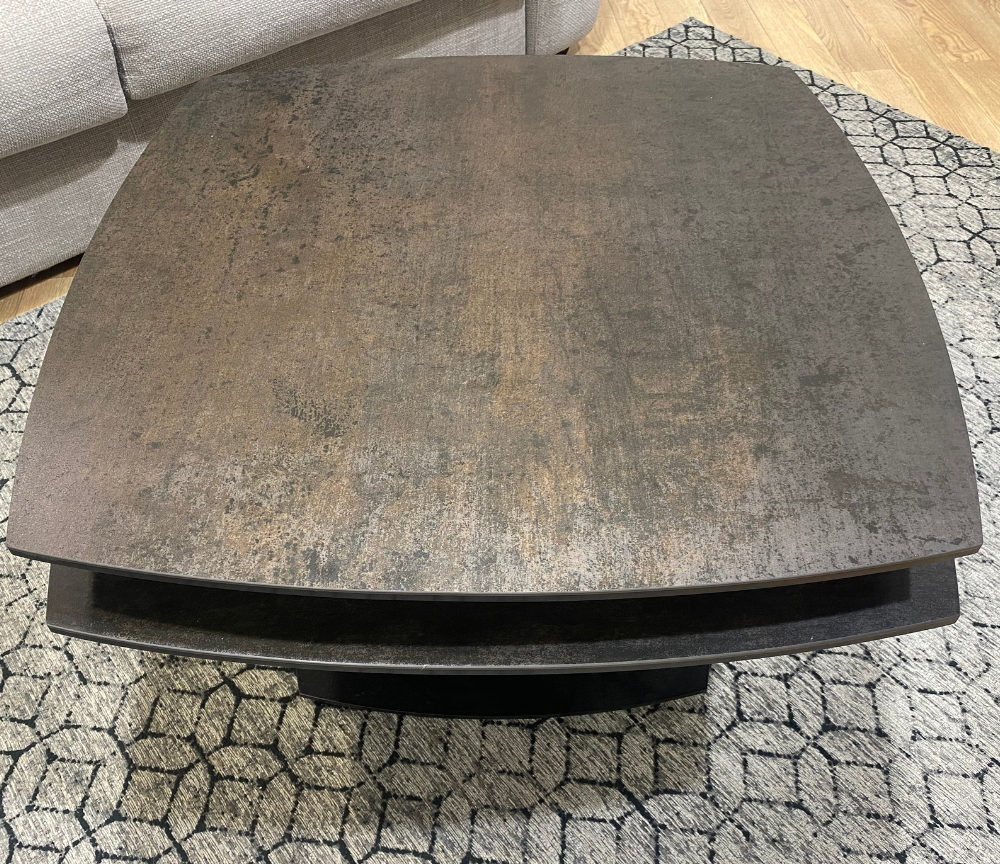table basse industrielle céramique pivotante pieds métal noir - Galea - Tonga - Souffle d'intérieur
