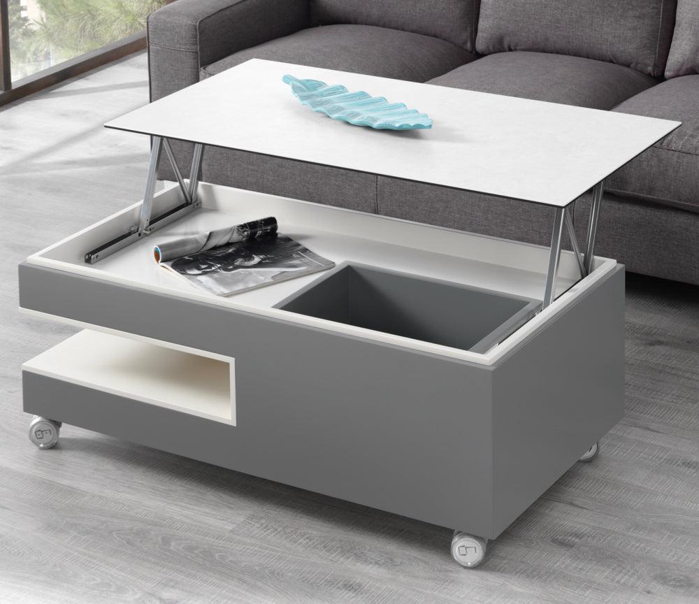 Table basse céramique avec plateau relevable - Souffle d'intérieur