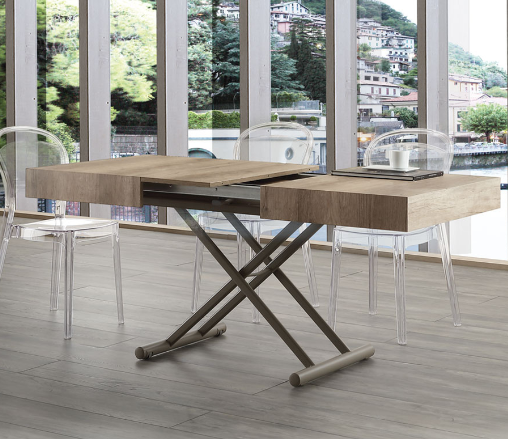 table basse relevable extensible bois naturel luxe - Souffle d'intérieur