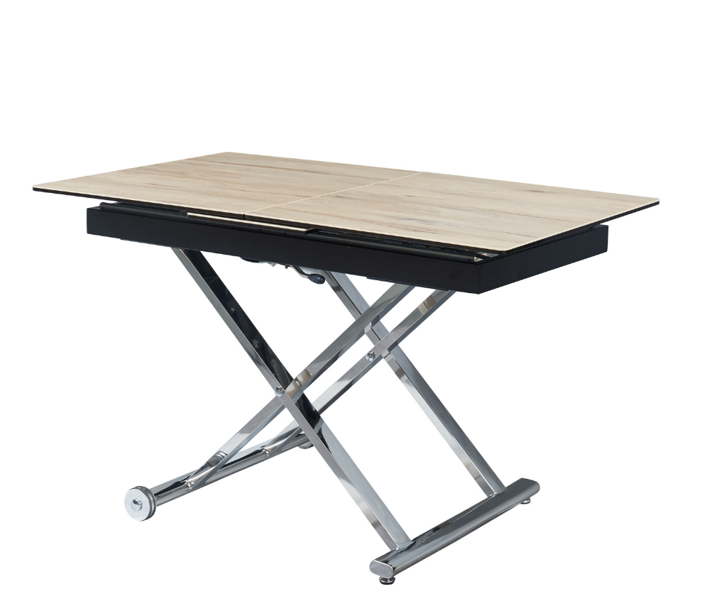 Table basse céramique bois relevable et extensible