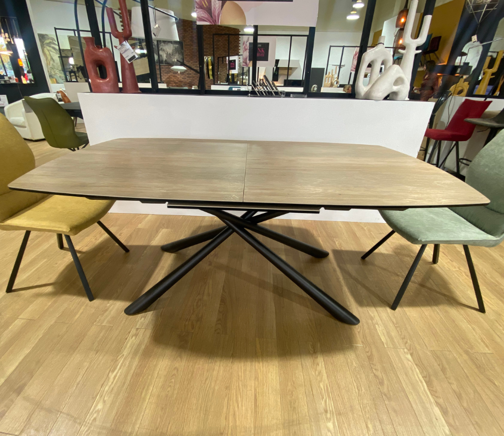 Table a manger céramique bois chêne extensible italienne - Souffle d'intérieur