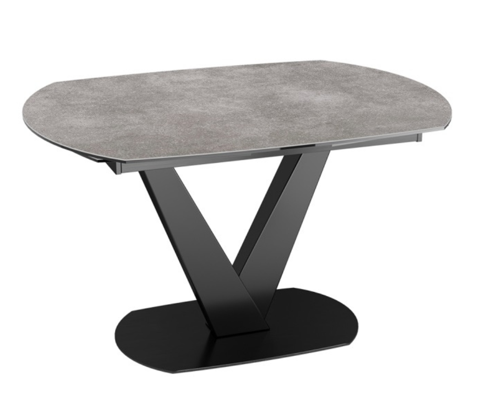 Table de salle à manger céramique argile taupe Extensible - Akante - Souffle d'intérieur