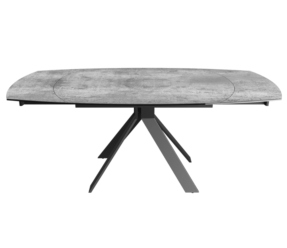 Table céramique extensible gris ciment de salle a manger - Akante - Souffle d'intérieur