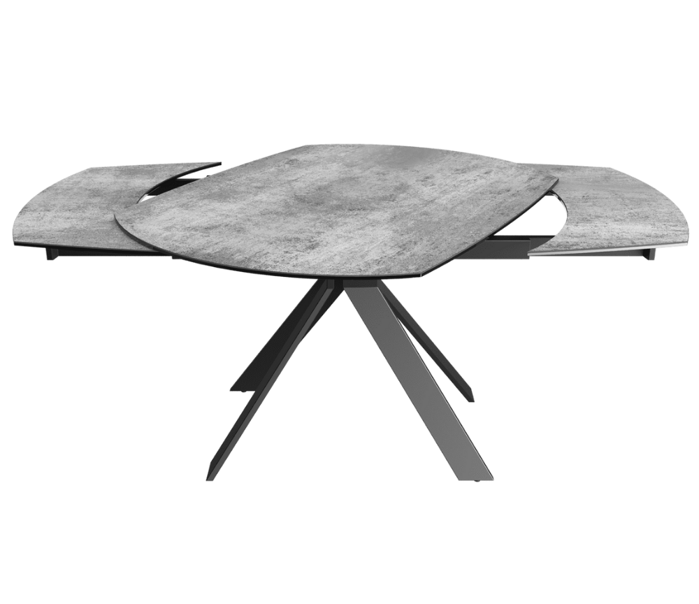 Table céramique extensible gris ciment de salle a manger - Akante - Souffle d'intérieur