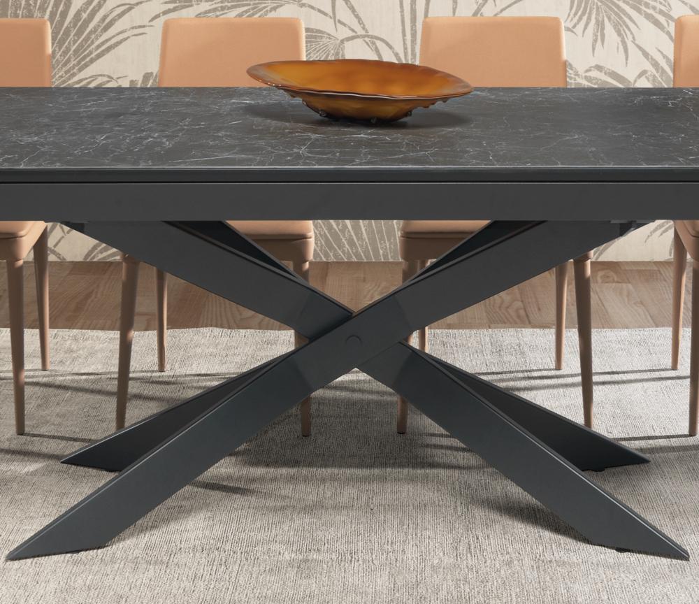 table ceramique extensible rectangulaire design avec rallonges intégrées - Souffle d'intérieur - Animovel