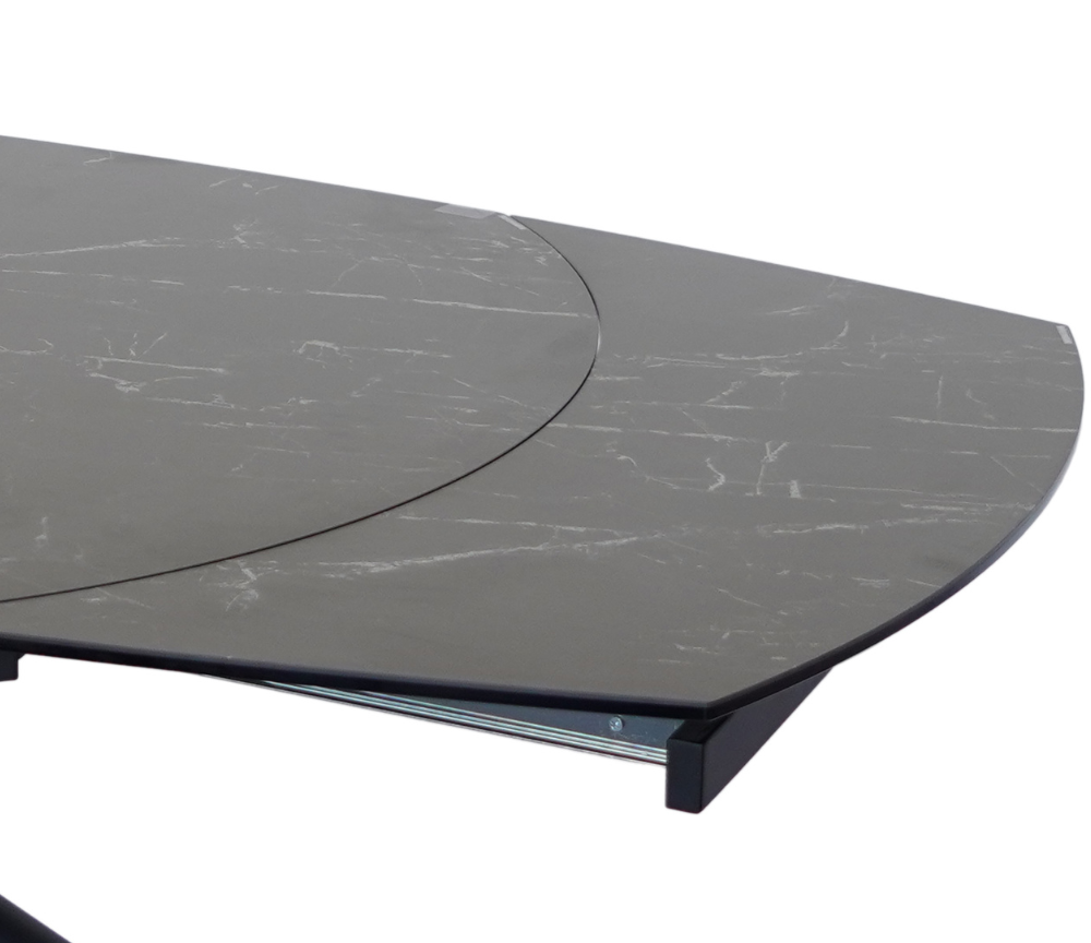 Table à manger extensible céramique marbre noir - Akante - Souffle d'intérieur