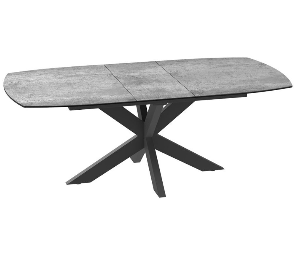 Table céramique extensible gris clair au design moderne - Souffle d'intérieur  - Akante