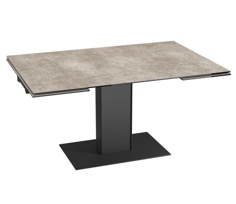 Table céramique extensible avec rallonges intégrées argile rectangulaire - Akante - Souffle d'intérieur