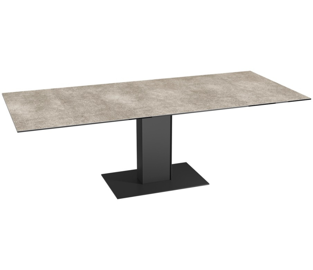 Table céramique extensible avec rallonges intégrées argile rectangulaire - Akante - Souffle d'intérieur