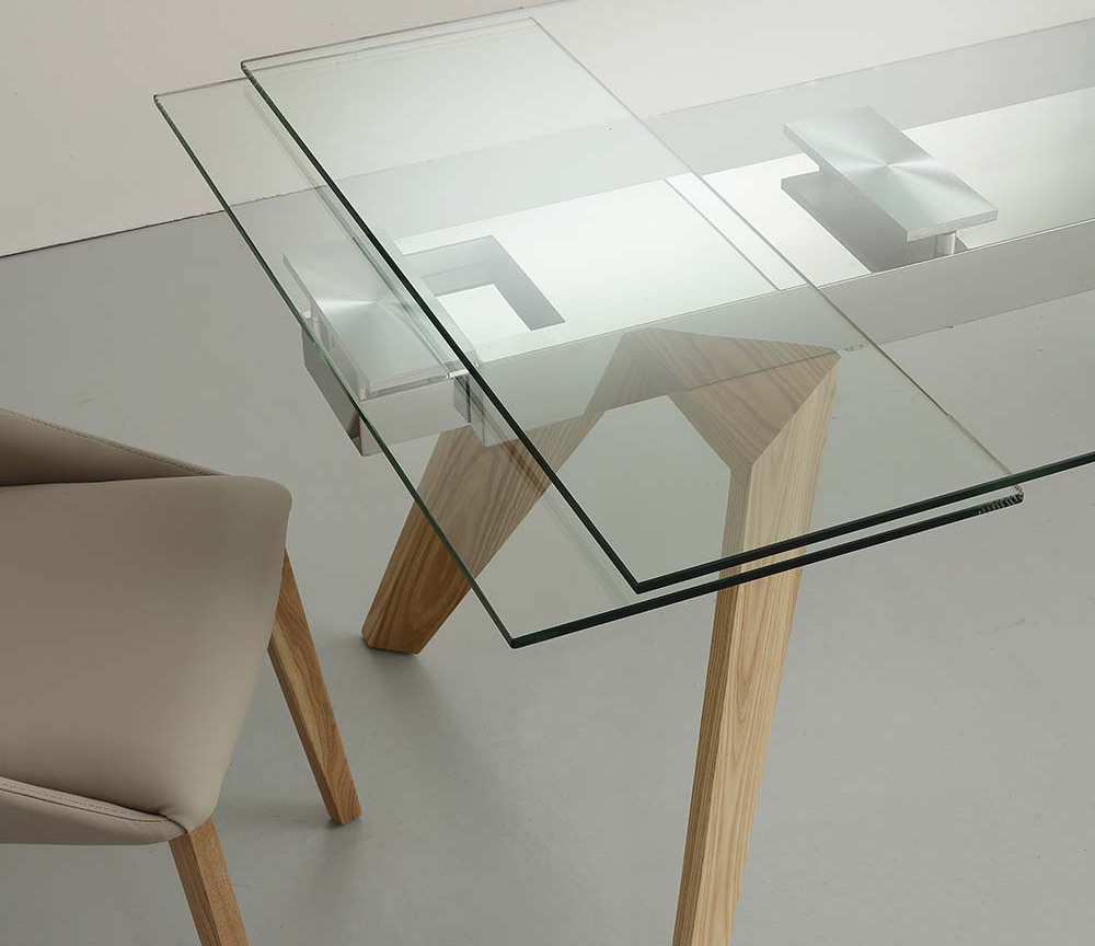 table a manger en verre extensible design italien - Souffle d'intérieur