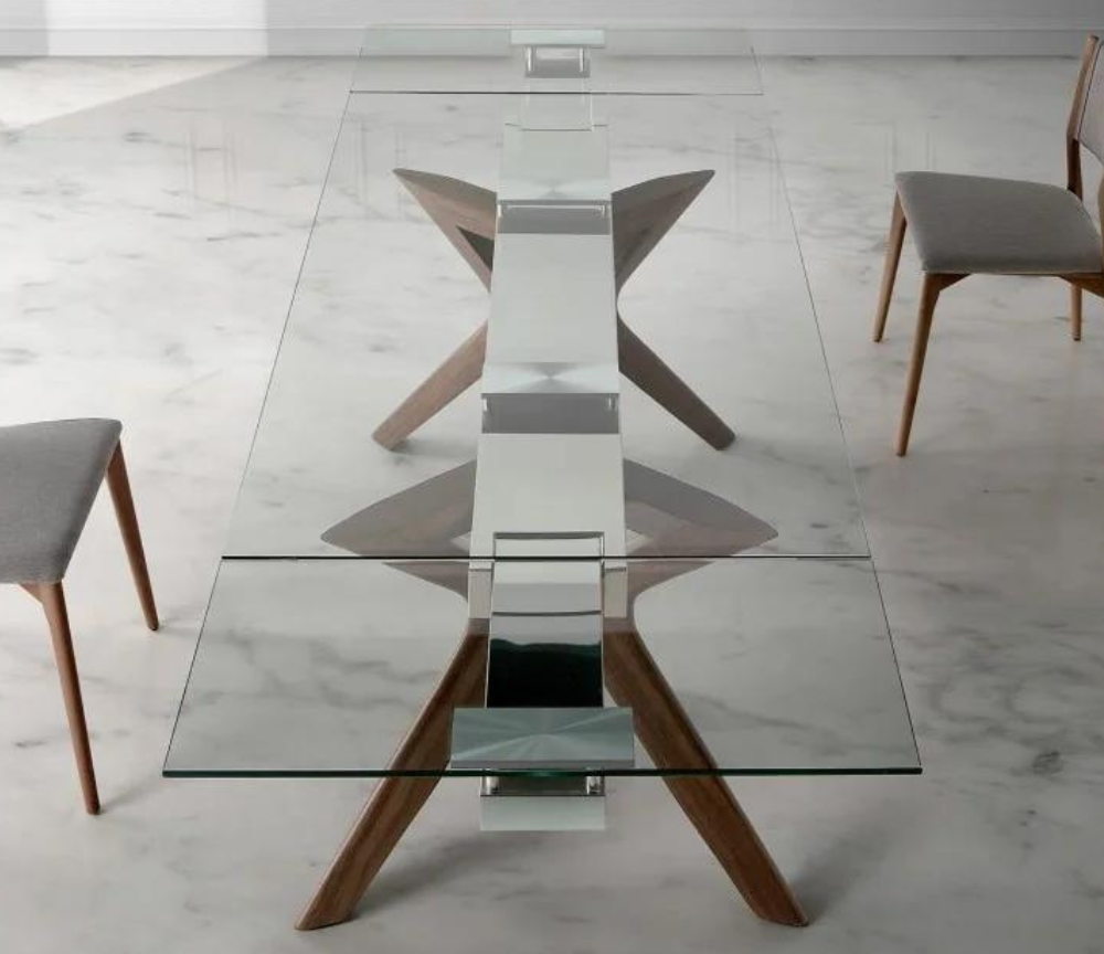 Table en verre extensible au design moderne - Souffle d'intérieur