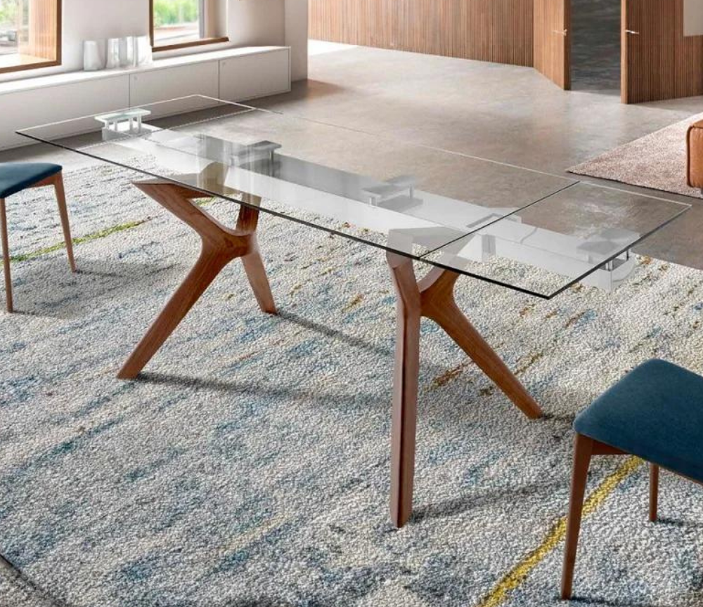table en verre extensible design italien - Souffle d'intérieur