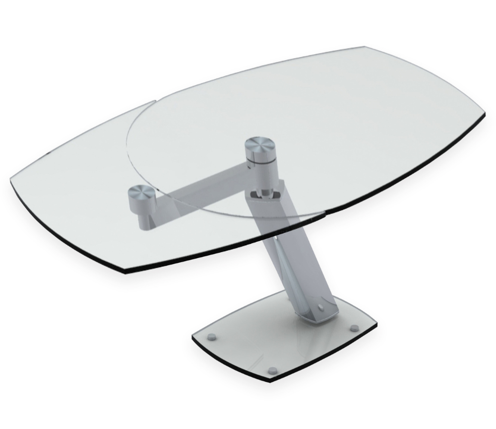 Table en verre extensible design de salle à manger ou de cuisine - Souffle d'intérieur