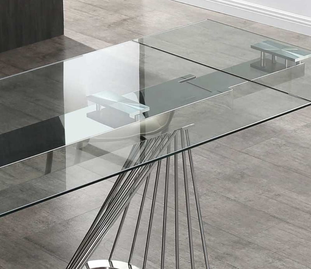 table a manger en verre extensible design italien - Souffle d'intérieur