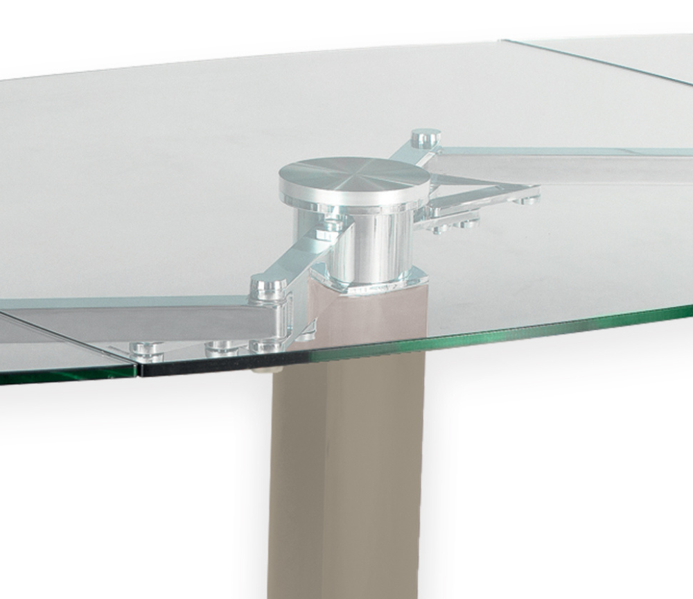 table en verre extensible design rectangulaire avec rallonges - Souffle d'intérieur