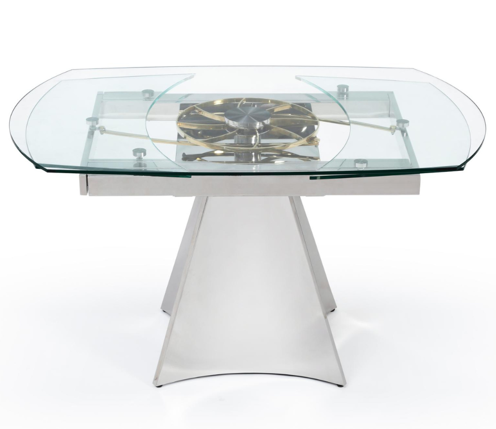 Table a manger en verre trempé extensible design italien - Souffle d'intérieur