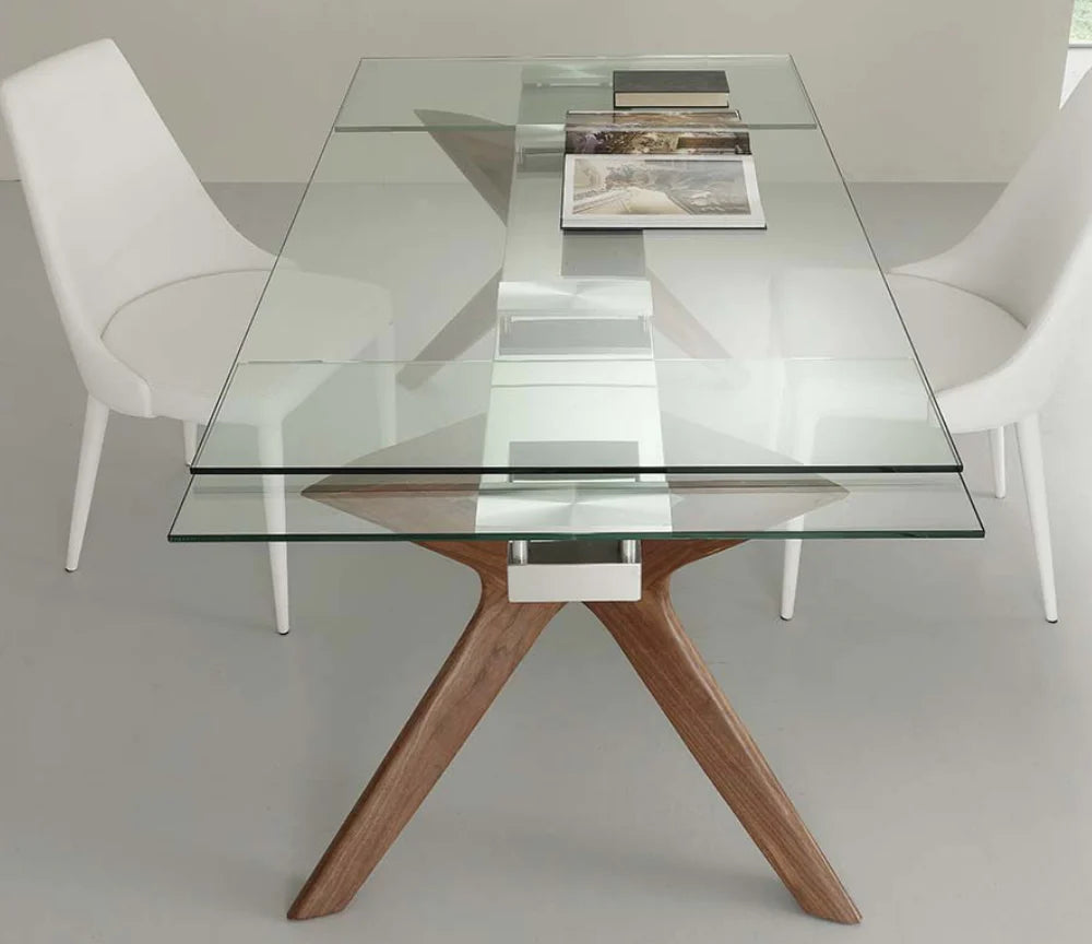 table en verre extensible design italien - Souffle d'intérieur