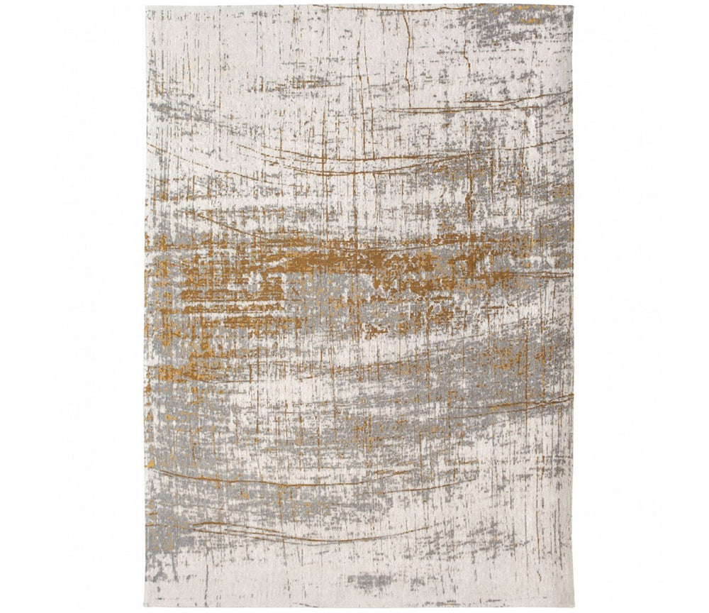 Grey and orange speckled living room design rug - Salgueiro rugs - Souffle d’Intérieur