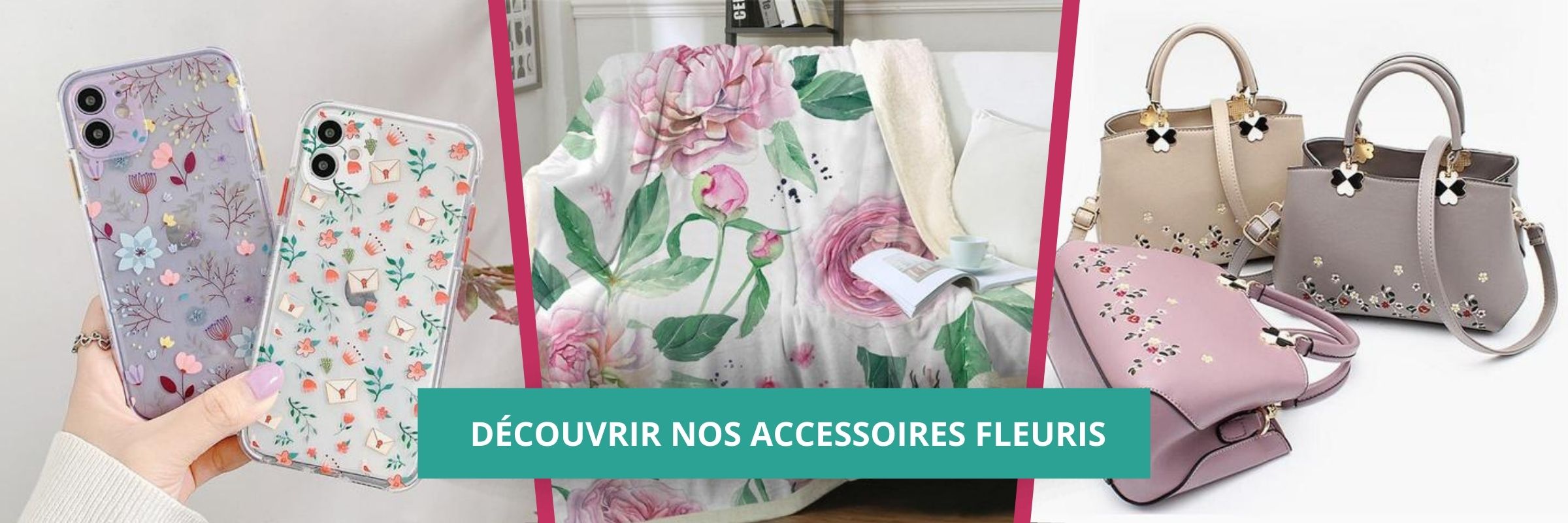 Bannière accessoires fleuris