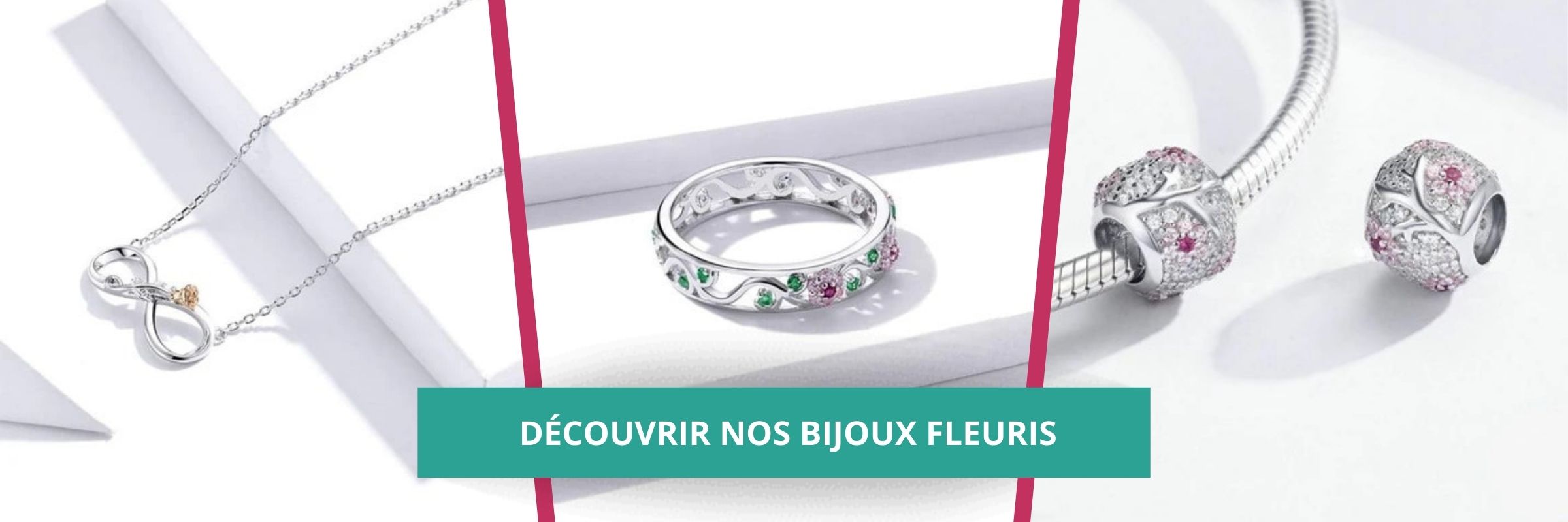 Collcetion de bijoux fleuris