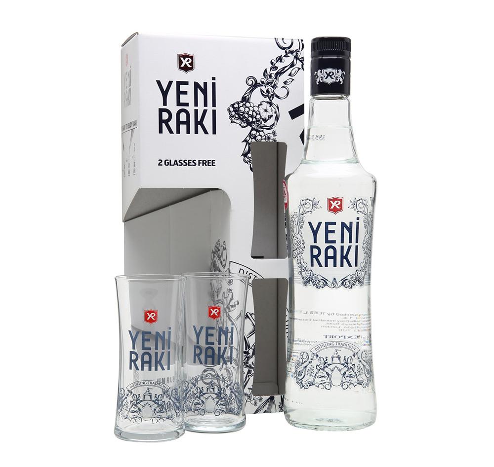 Yeni Raki 1937 Arak Gift Set W 2 Yeni Raki Arak Glasses