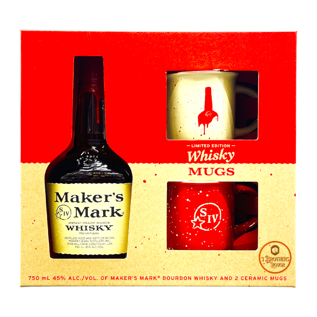 Maker's Mark Bourbon Whiskey W/ 2 Holliday Sweater Rocks Glass Set (Li –  3brothersliquor