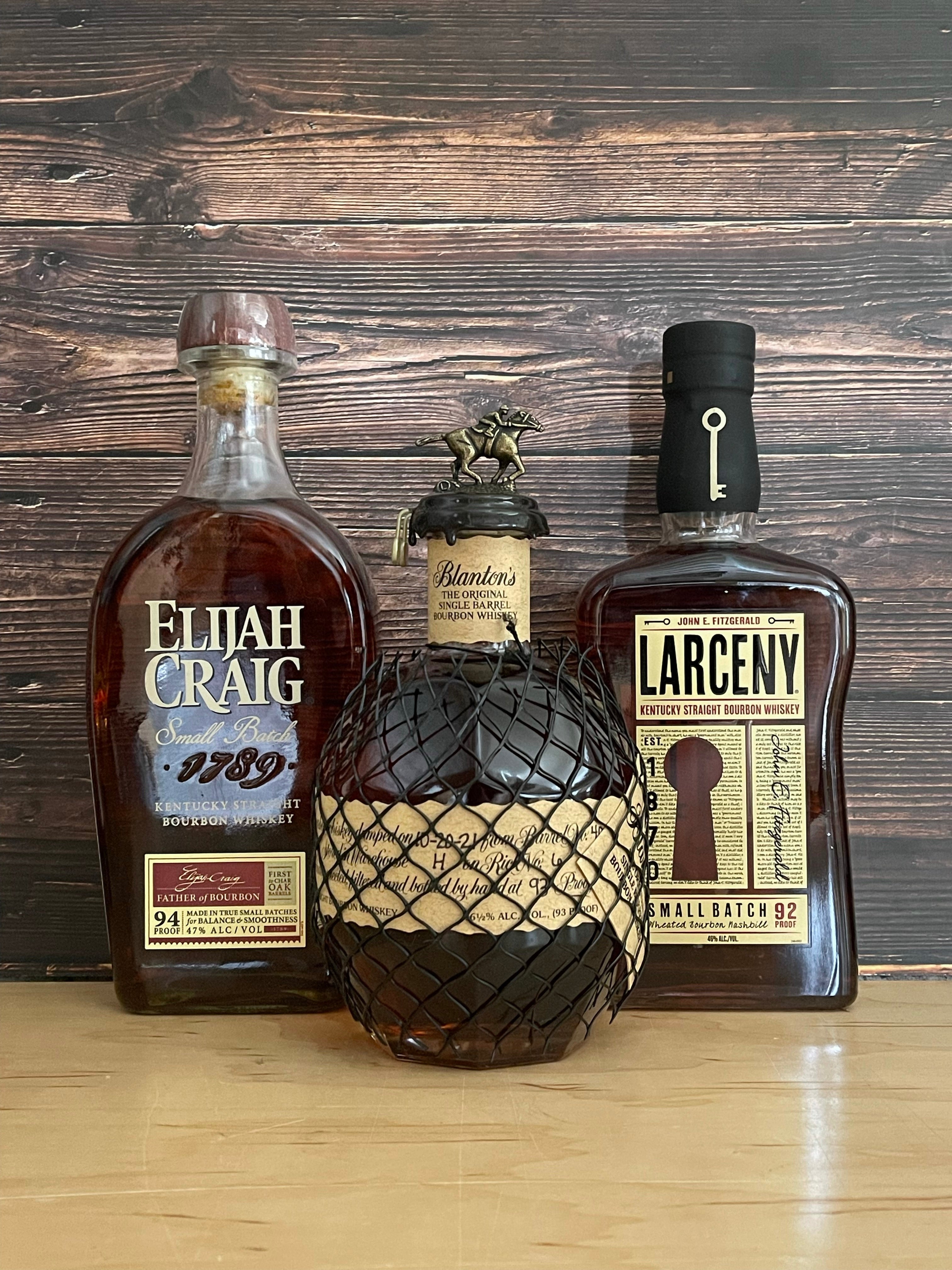 Blanton’s Single Barrel W/ Elijah Craig & Larceny Whiskey Bundle Set ...