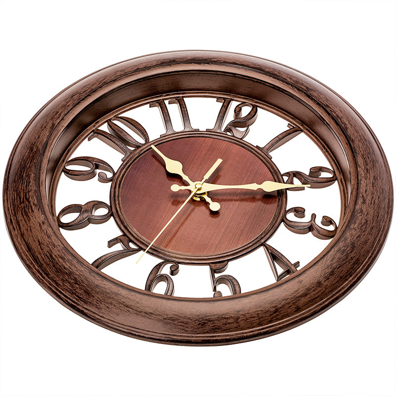 Brown Floating Numbers Wall Clock – Bernhard Products