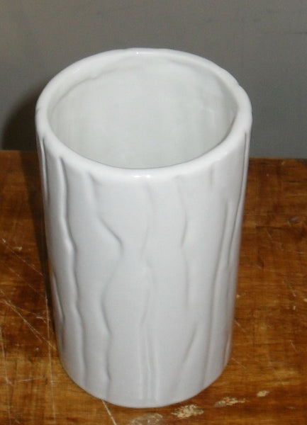 White Glazed Ceramic Flower Vase Clay Home Decor Vase Pot