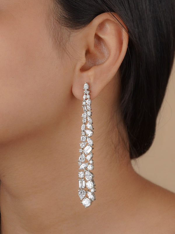 Elegant Quaint Diamond Earrings | Diamond earrings, Faux diamonds, Diamond