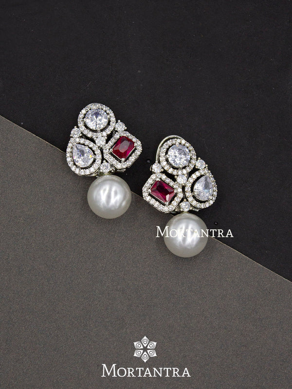 Diamond Cushion-Shape Stud Earrings - Nuha Jewelers