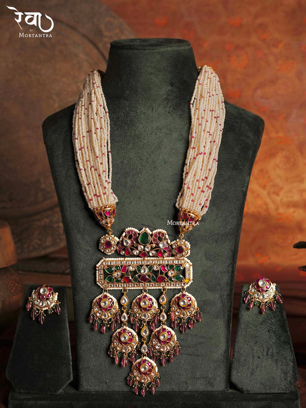 Multicolor Meenakari Necklace Set - Wedding Necklace Set - Riwayat