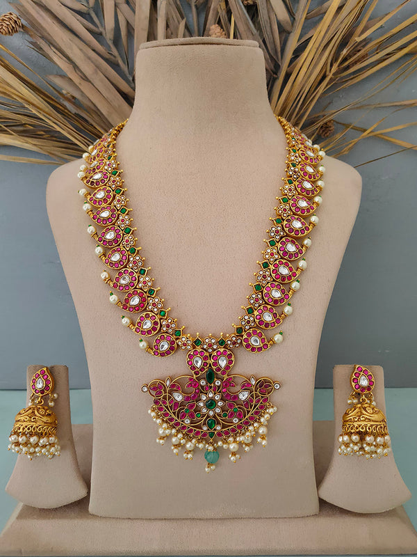 Temple Jewellery- Short Long Necklace Set Online