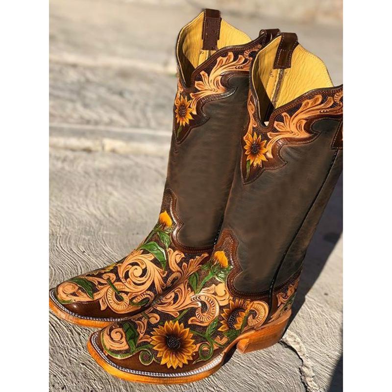 sunflower cowgirl boots