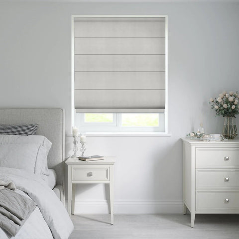 Glide silver grey roman blinds